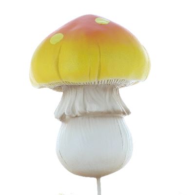 Garden Fungi on Stick Yellow & Orange Top